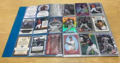 Binder of HOF/Stars Indians/Guardians Baseball Cards (100) J-Ram, Manny Ramirez and More