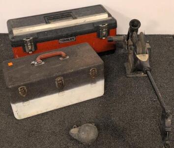 Complete Manual Cannon Downrigger, Stanley Tool Box, Vintage Metal Tackle Box, Downrigger Weight