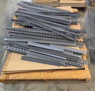 Steel Slotted Angle Bars, 60 Pieces, 36 in. Length, 1.5 in. Wide, Grey Powder-Coated