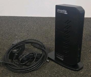 Plugable USB 3.0 Universal Docking Station, 2 Display Outputs, 4 USB Ports, Ethernet, w/ Power Adapter