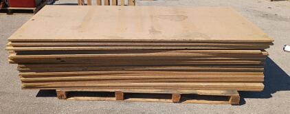 (29) MDF/Particle Board Sheets 3/4" x 4' x 8' Raw, Palletized