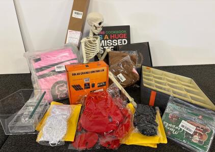 Cooking and Costumes Lot &ndash; Costumes, Whiskey Smoker Kit, Solar Controller, Organizer, Book, Decor, and more