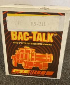 PSE BAC-TALK 85-2H 12VDC Vehicle Backup Alarm, 85dB, Voice Warning, Japan, Model 211 - Unable To Test