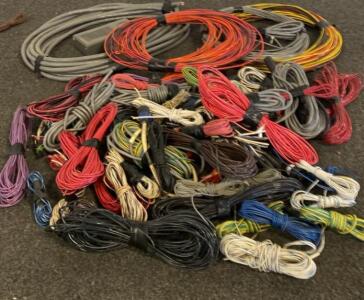 Large Lot Mixed Gauge Insulated Copper Wire Bundles &ndash; 30+ Colors & Types, 400&ndash;600 ft Approx