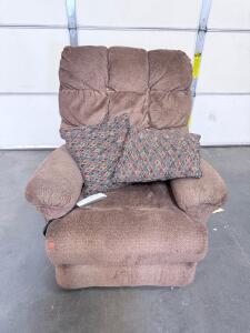 Electric Lift Recliner Chair, Brown Polyester, Infinite Position, Remote Control, 350 lb Capacity