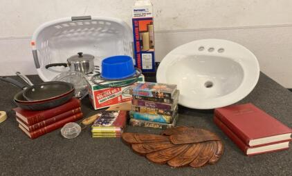 Everything and the Bathroom Sink - VHS Tapes - CDs - Home Decor - Toilet Bowl Wax - Pans and Lids and so Much More