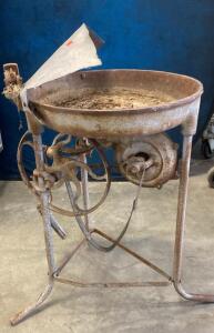 Antique Hand-Crank Separator, Cast Iron, Treadle Base, Early 20th Century Farm Equipment
