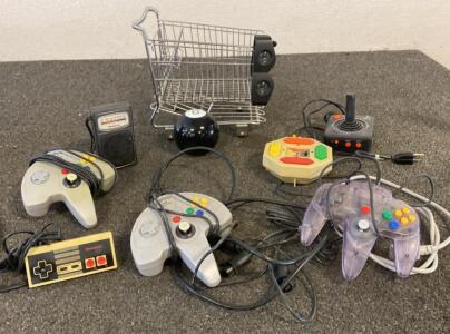 Lot of Vintage NES & N64 Controllers, Atari CX40 Joystick, Simon-Style Game, Third-Party Included and More