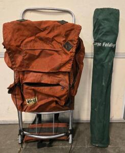REI Co-op External Frame Backpack & Large Folding Table