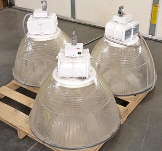Lithonia Lighting 350W Metal Halide High Bay Fixtures, 277V, Prismatic Glass, Qty 3, Model TX 350M