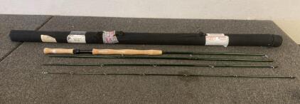 9ft 4-Piece Fly Fishing Rod with Full-Wells Cork Handle and Hard Case