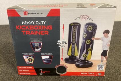 MD Sports Double-Sided Electronic Kickboxing Trainer, 70" Tall, Interactive Targets, Sound Effects, Water-Filled Base - New In Box