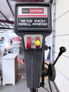 Sears Craftsman Floor-Standing Drill Press, 3/4 HP, 120V, 5/8" Chuck, Adjustable Table, Approx. 66" Height
