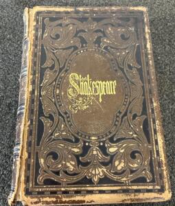 Antique Shakespeare&rsquo;s Complete Works Circa 1857, Ornate Embossed Leather, Large Gift Edition