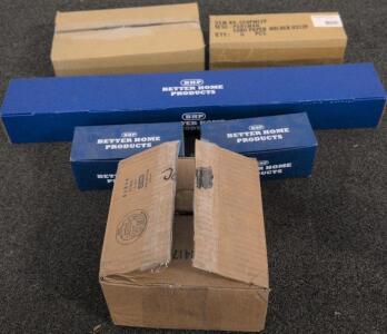 Assorted Bathroom Hardware Lot: Portman & BHP, Satin Nickel & Chrome, Towel Bars, Paper Holders, Knobs