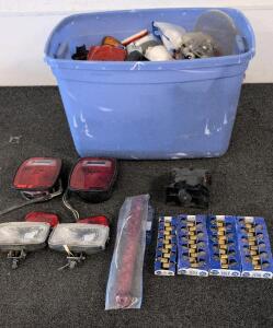 Large Lot Trailer, RV, Truck Lights & Parts &ndash; Tail/Marker Lights, GE 1156/1157 Bulbs, Relays
