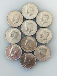 Kennedy Bicentennial Half Dollar Coins, 1776-1976, Philadelphia/Denver Mint, 11.34g, 30.6mm