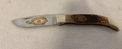 KA-BAR Grizzly 686D Folding Knife 1989 Collector&rsquo;s Club, USA, Serial CK189, Jigged Bone