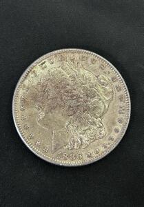 1886 Morgan Silver Dollar, Philadelphia, 90% Silver, Circulated, Liberty Head, Eagle Reverse