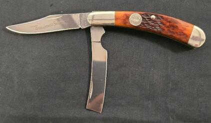 Schrade Walden Everlastingly Sharp 2-Blade Folding Pocket Knife, Jigged Bone Handle, USA