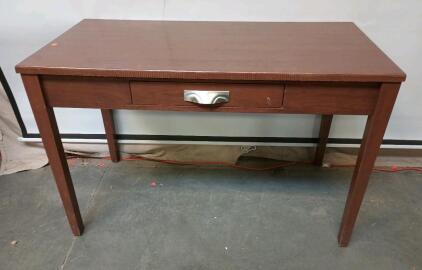 Wooden Desk With One Drawer L=48" W=24" H=30"