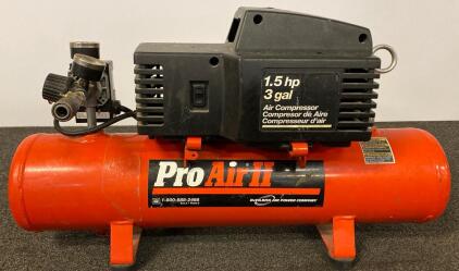DeVilbiss ProAir II 1.5 HP 3 Gal Air Compressor, Model PAFAC153-1, 125 PSI, 2.9 SCFM @ 90 PSI