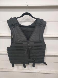 Voodoo Tactical Deluxe Universal Vest Black 20-7210 Heavy-Duty Nylon, MOLLE Adjustable Fit