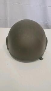 British Army GS Mk 6 Ballistic Helmet Large, 1990/91, Serial 509191, Olive Drab, N.P. Coventry