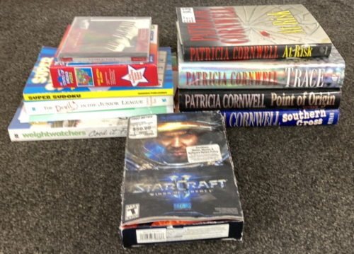 Assorted Books & StarCraft Video Game