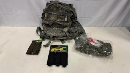 U.S. Army ACU Assault Pack, Voodoo Tactical Triple Mag Pouches, Fox Modular MOLLE Vest Bundle