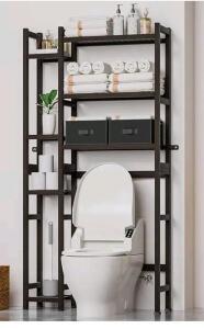 Homde Over-the-Toilet Storage Rack & ProBasics Raised Toilet Seat with Arms