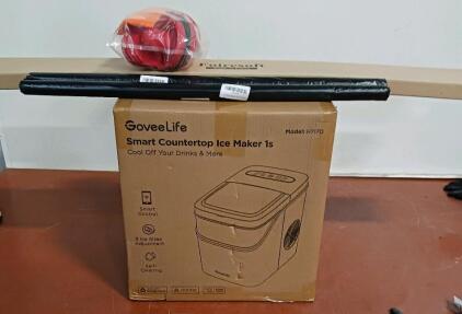 Govee Life Smart Ice Maker, 48"x72" Blackout Blinds, (2) Bathroom Wall Art, (4) Air Hockey Handles and Pucks