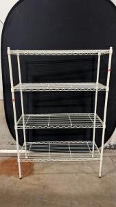 4-Tier White Wire Metal Shelving Rack, 48"x18"x60", Adjustable, Steel Frame