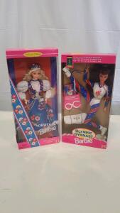 Olympic Gymnast Barbie 1996 Atlanta Olympics #15125 & Norwegian Barbie Collector, Sealed Boxes