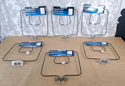 (6) Camco USA - 00651 Series Bake Elements, 15-7/8 in L x 13-1/2 in W Dimensions, 250 V, 3000 W