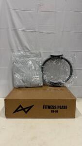 Pilates Ring 15" Black Xstone Fitness Circle with Foam Handles, Fiberglass Core, New in Package, Vibration Fitness Plate & More