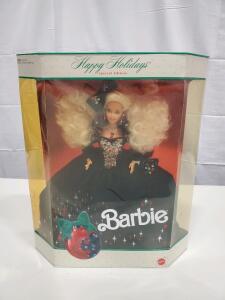 1989 Mattel Happy Holidays Special Edition Barbie Doll #1871, Boxed, Green Velvet Gown