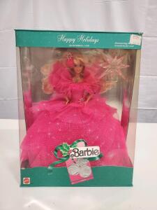 1990 Mattel Barbie Happy Holidays Special Edition Doll 11.5" #4098, Boxed, Ornament, UPC 074299040987