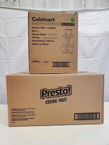 Cuisinart DFP-14BCNY 14-Cup Food Processor, 720W, Brushed Stainless, Presto! XXL Paper Towels 12 Rolls