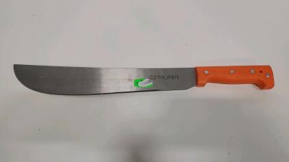 Truper 18" Machete with Orange Polypropylene Handle, Carbon Steel Blade, Model MACH-18