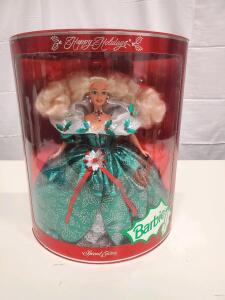 Mattel 1994 Happy Holidays Barbie Special Edition, Emerald Green Gown, Boxed, #12716