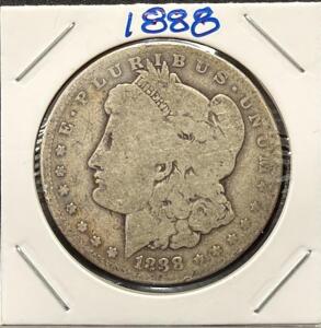 1888-O Morgan Silver Dollar, Circulated, 90% Silver, New Orleans Mint