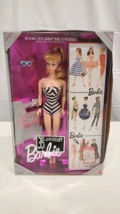 Barbie 35th Anniversary Doll (1993, Mattel #11590) - 1959 Repro, NRFB, Accessories, Malaysia