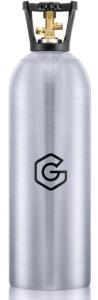 20 lb Aluminum CO2 Cylinder DOT-3AL, CGA-320 Valve, 1800 PSI, 25.8 lb Tare, Serial 15942 M0814