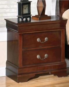 Signature Design by Ashley Alisdair 2-Drawer Nightstand, Louis Philippe Style, 21.63"x15.75"x23.75"