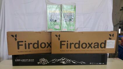 2x FirdoXad 43" Green Toddler Bed Rails, 2x Wire-Tek Mole Traps, 52" LIGHTPLUS LED Light Bar