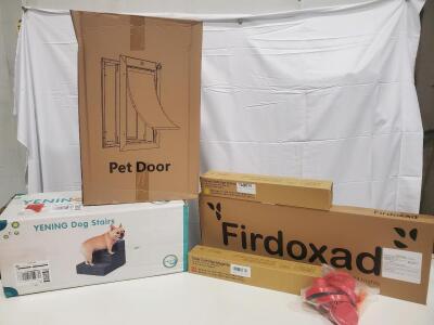 YENING 3-Step Dog Stairs, Foam with Washable Cover, Grey, 15.7"x15.7"x11.8", for Small/Medium Pets