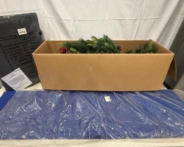Pre-Lit 7 ft Artificial Christmas Tree with Pinecones, Red Berries, 450 Clear LED Lights - Full Shape & More