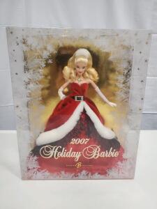 2007 Holiday Barbie Doll, Collector Edition, Original Box, 11.5 in, Mattel