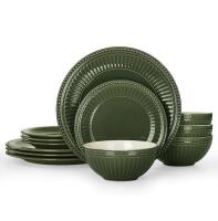 Famiware Glacier 12pc Dinnerware Set, Area Rugs, 16oz Plastic Containers&mdash;Home Essentials Lot - 3